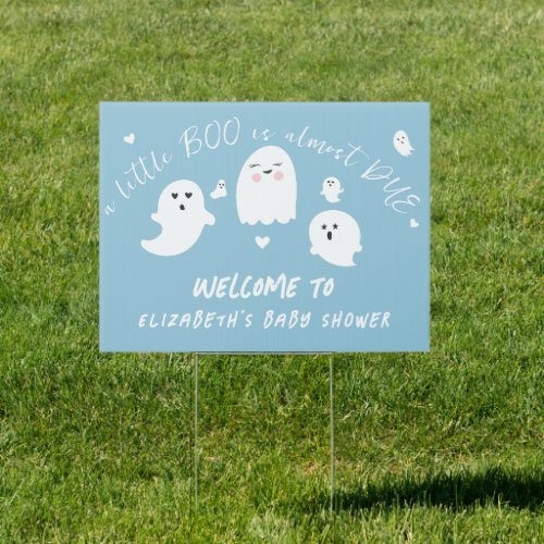 Boo Ghost Halloween Boy Baby Shower Welcome Sign