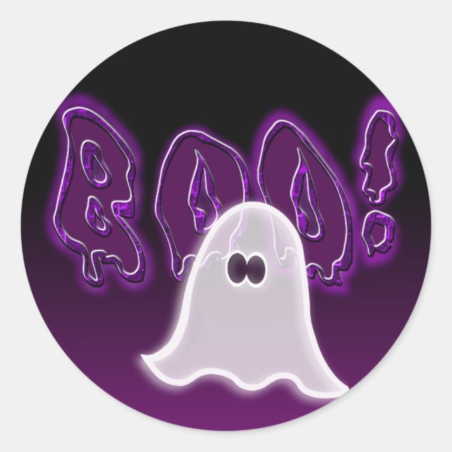 Boo Ghost Hallowe'en Stickers (Front)