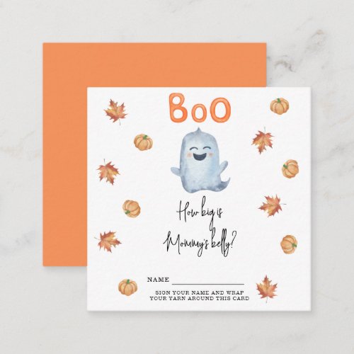 Boo Ghost _ how big is mommys belly Enclosure Card