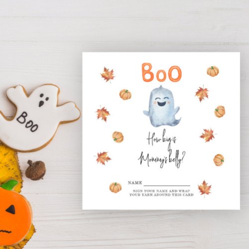 Boo Ghost _ how big is mommys belly Enclosure Card