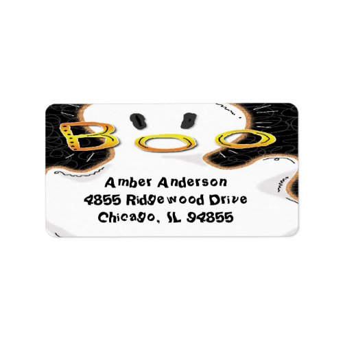 Boo Ghost Return Address Labels for Halloween