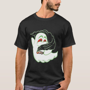 Boo Ghost Smoking Weed Thc Happy Halloweed Hallowe T-Shirt