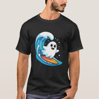 Boo Ghost Surfing Costume Funny Halloween Toddler T-Shirt