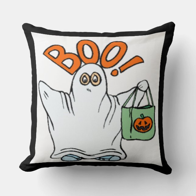 BOO ! GHOST THROW PILLOW (Front)