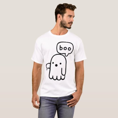 Boo Ghost Thumbs Down_Ghost Of Disapproval meme_T_ T_Shirt