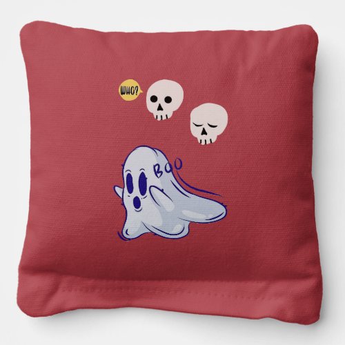 Boo Ghost UK 31 Spooky USA Skull October Halloween Cornhole Bags