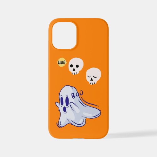 Boo Ghost UK 31 Spooky USA Skull October Halloween iPhone 12 Mini Case