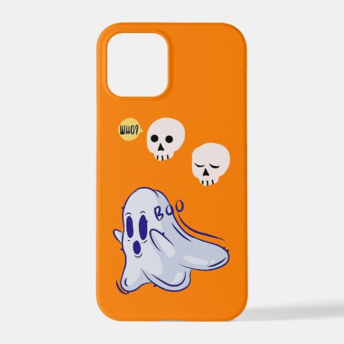Boo Ghost UK 31 Spooky USA Skull October Halloween iPhone 12 Pro Case