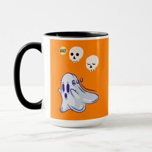 Boo Ghost UK 31 Spooky USA Skull October Halloween Mug