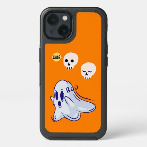 Boo Ghost UK 31 Spooky USA Skull October Halloween iPhone 13 Case