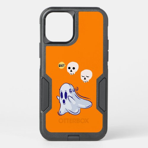Boo Ghost UK 31 Spooky USA Skull October Halloween OtterBox Commuter iPhone 12 Pro Case