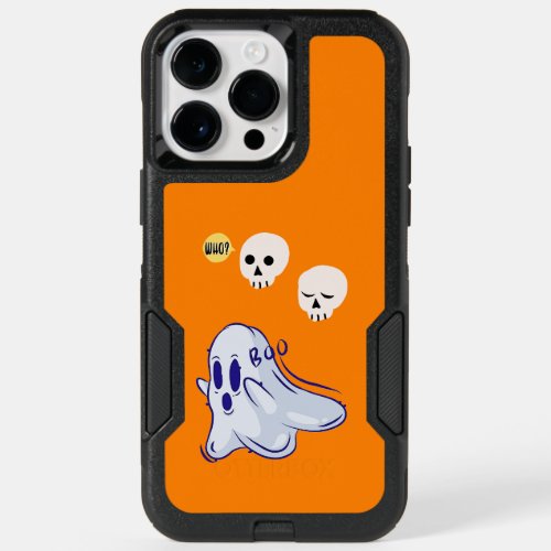Boo Ghost UK 31 Spooky USA Skull October Halloween OtterBox iPhone 14 Pro Max Case