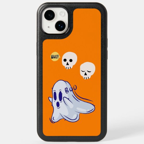 Boo Ghost UK 31 Spooky USA Skull October Halloween OtterBox iPhone 14 Plus Case