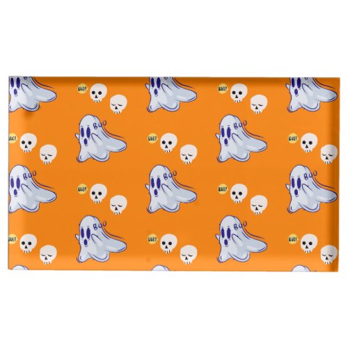 Boo Ghost UK 31 Spooky USA Skull October Halloween Place Card Holder
