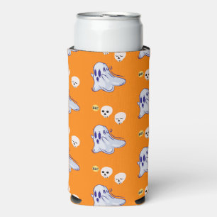 Boo Ghost UK 31 Spooky USA Skull October Halloween Seltzer Can Cooler