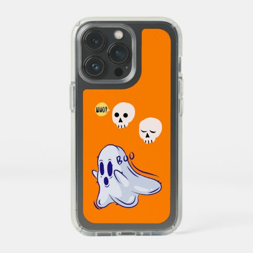 Boo Ghost UK 31 Spooky USA Skull October Halloween Speck iPhone 13 Pro Case