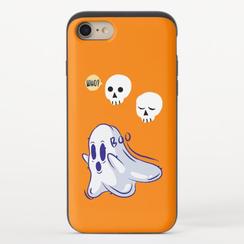 Boo Ghost UK 31 Spooky USA Skull October Halloween iPhone 87 Slider Case