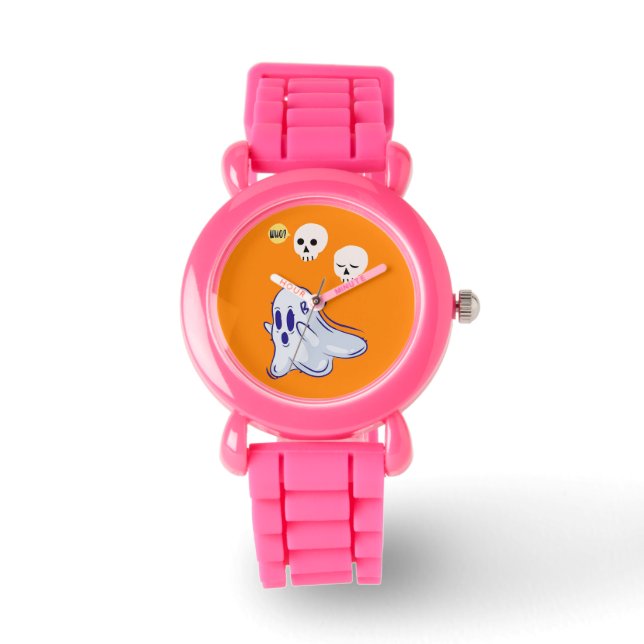 Boo Ghost UK 31 Spooky USA Skull October Halloween Watch (Front)