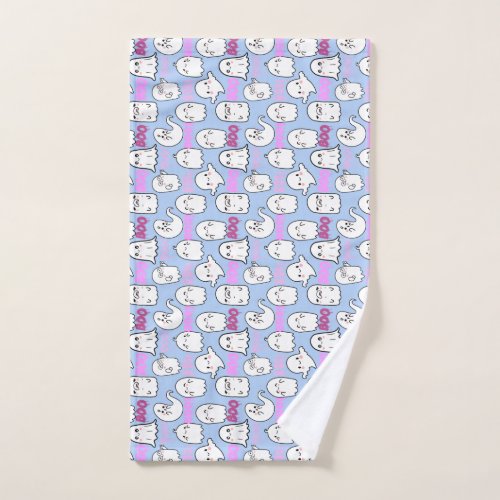 Boo ghostly feelb L Blue BG Hand Towel