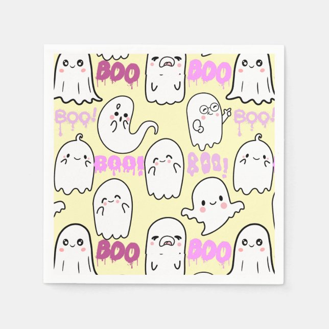 Boo, ghostly feel.b napkins (Front)