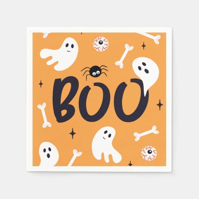 Boo Ghosts Paper Napkins (Front)