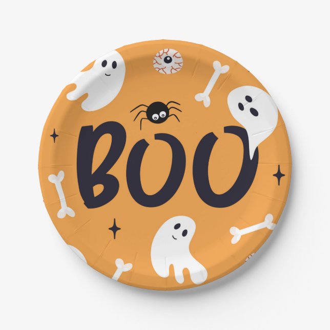 Boo Ghosts Paper Plates (Front)