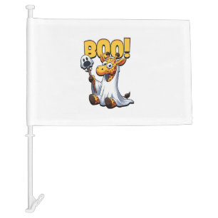 Boo Giraffe Halloween Ghost Giraffe _1 Car Flag