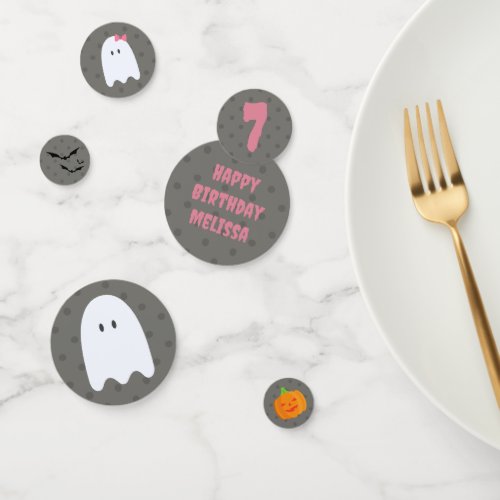 Boo Girls Halloween Party Confetti Table Decor