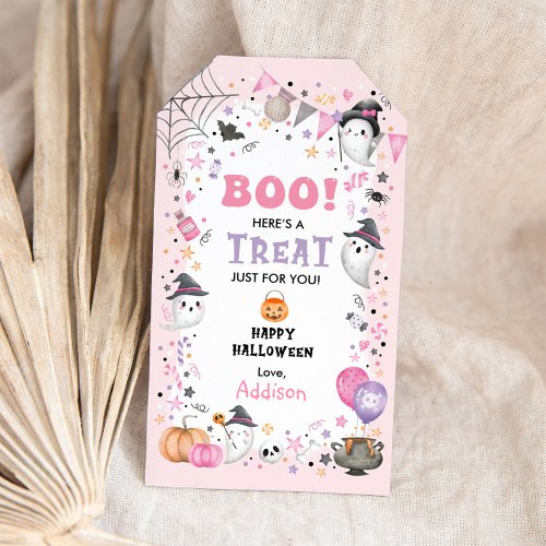 BOO Girly Halloween Birthday Girl Party Treat Gift Tags