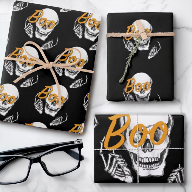 Boo glasses skull👓 wrapping paper sheets (Creator Uploaded)