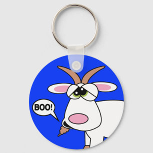 Boo! Goat Keychain