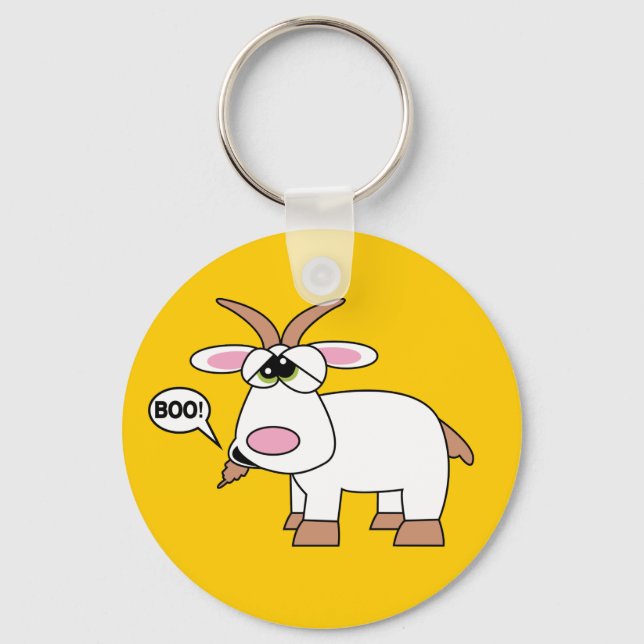 Boo! Goat Keychain (Front)