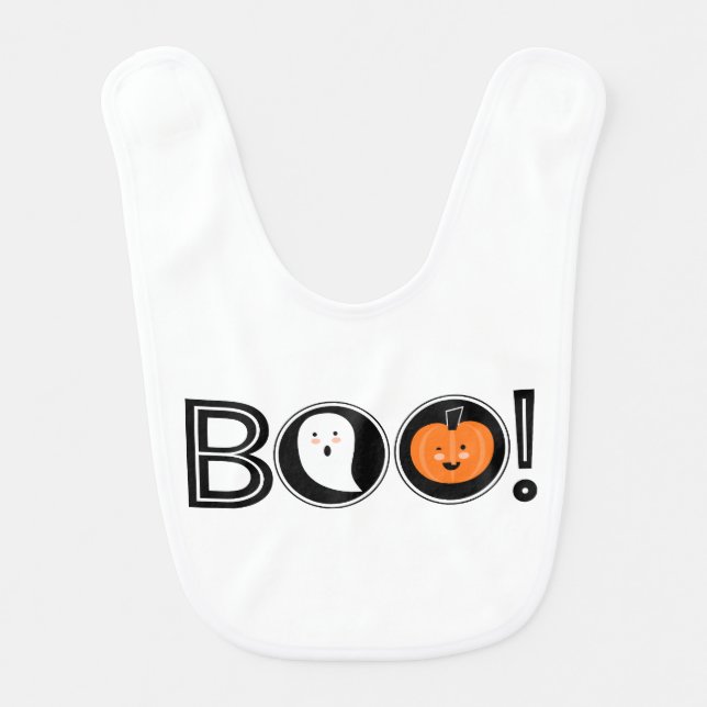 Boo! Halloween Baby Bib (Front)