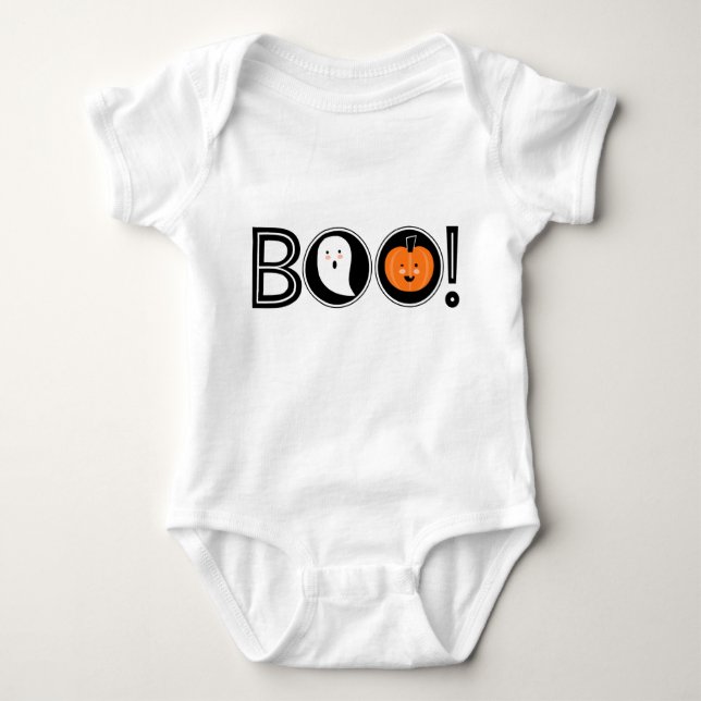 Boo! Halloween Baby Bodysuit (Front)