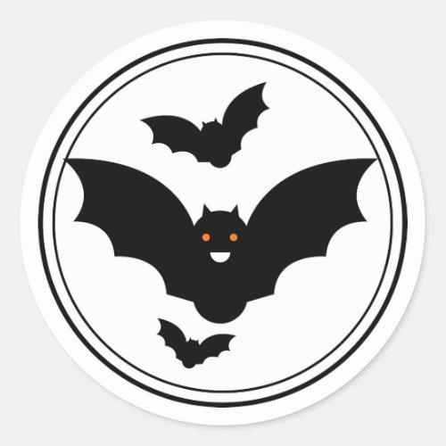 Boo Halloween Bats Sticker