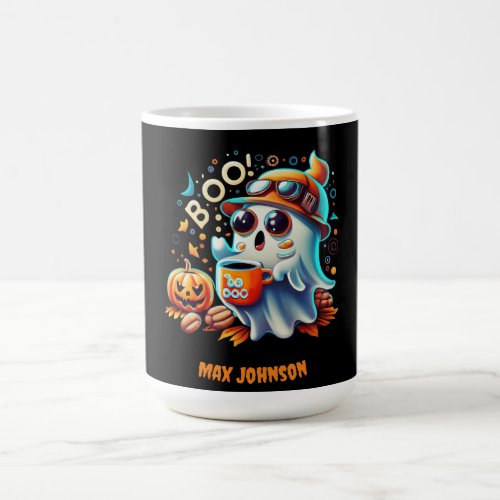 Boo Halloween _ Boo_tiful Beasts Orange Black Coffee Mug