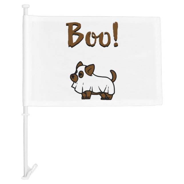 Boo Halloween                Car Flag (Front)