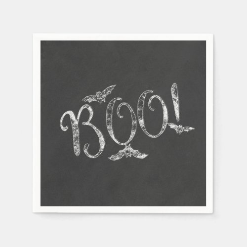 BOO Halloween Chalkboard Chalk Holiday Party Napkins