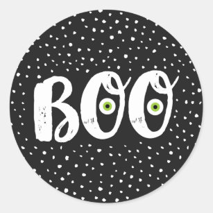 Boo Halloween Classic Round Sticker