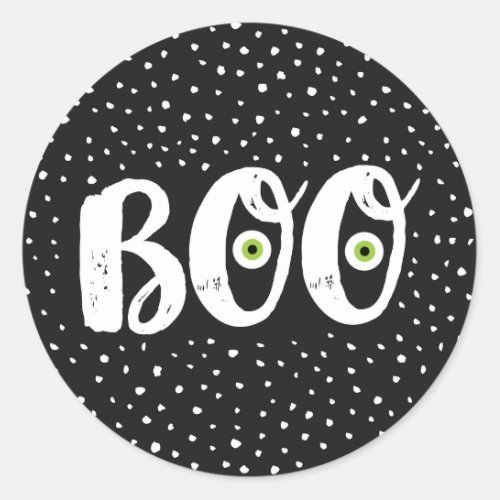 Boo Halloween Classic Round Sticker