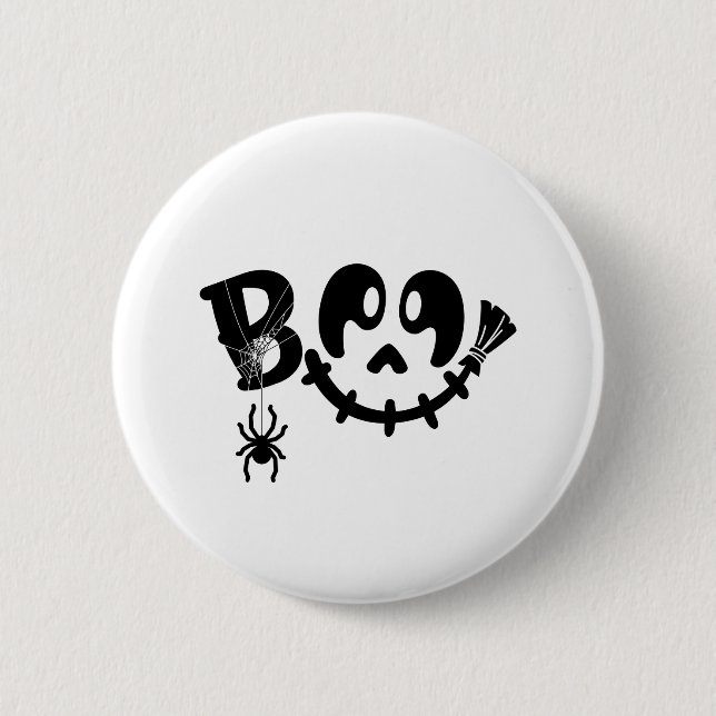 Boo - Halloween design Button (Front)