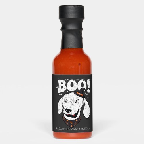 Boo Halloween Dog Witch Hat Bats Hot Sauces