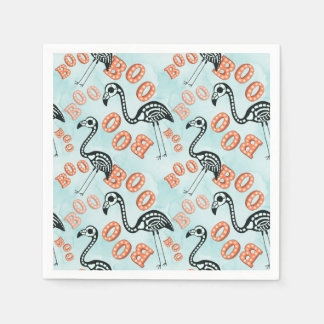 Boo Halloween | Flamingo Skeleton Napkins