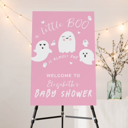 Boo Halloween Ghost Girl Baby Shower Welcome Foam Board