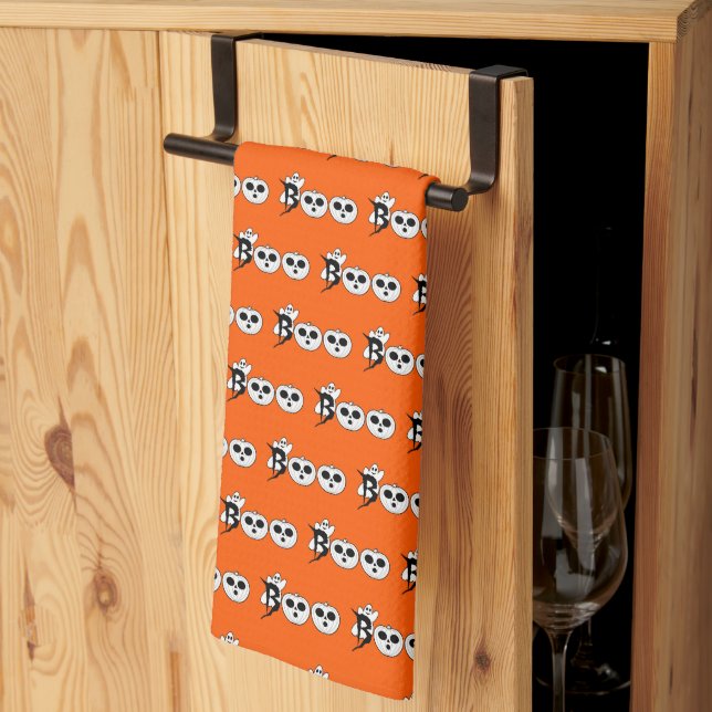 BOO! Halloween Ghost Kitchen Towels (Thirds Fold)