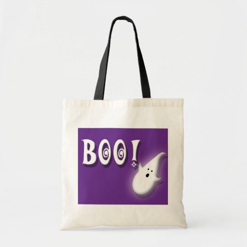 Boo Halloween ghost purple Tote Bag