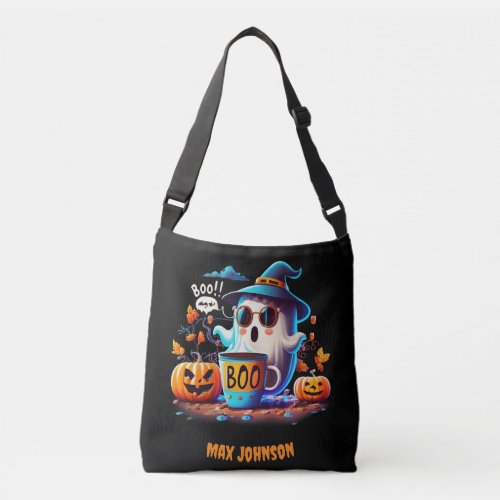 Boo Halloween _ Hocus Pocus Orange Black Crossbody Bag