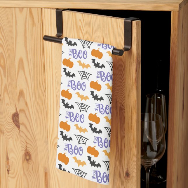Boo Halloween Kitchen Towels (Thirds Fold)