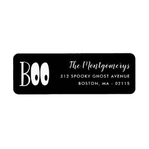 Boo Halloween Label