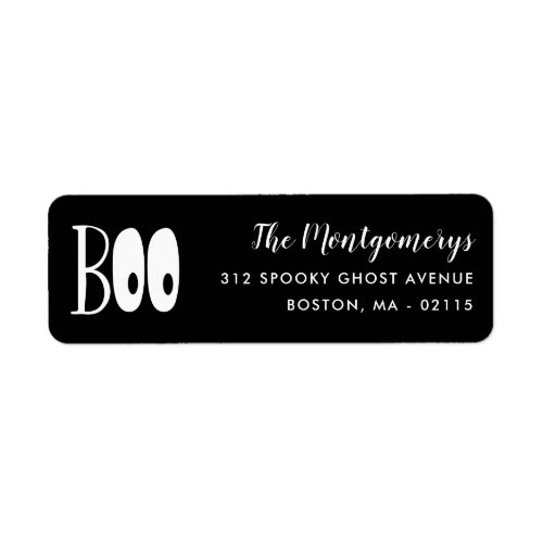 Boo Halloween Label